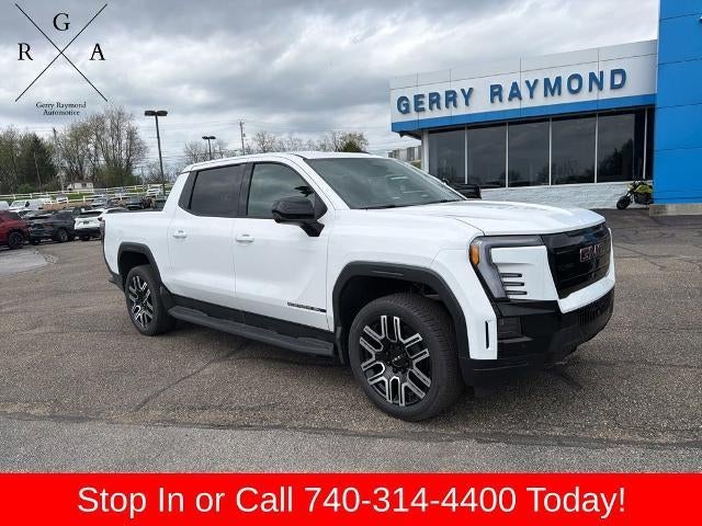 2026 GMC Sierra EV e4WD Crew Cab Standard Range Elevation in Summit White — front three-quarter view