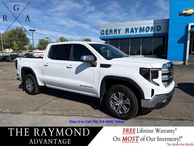 2026 GMC Sierra 1500 Crew Cab Short Box 4-Wheel Drive SLE in Summit White — front three-quarter view