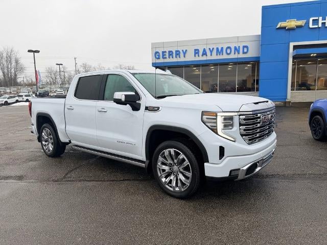 2026 GMC Sierra 1500 Crew Cab Short Box 4-Wheel Drive Denali in Glacier White Tricoat — front three-quarter view