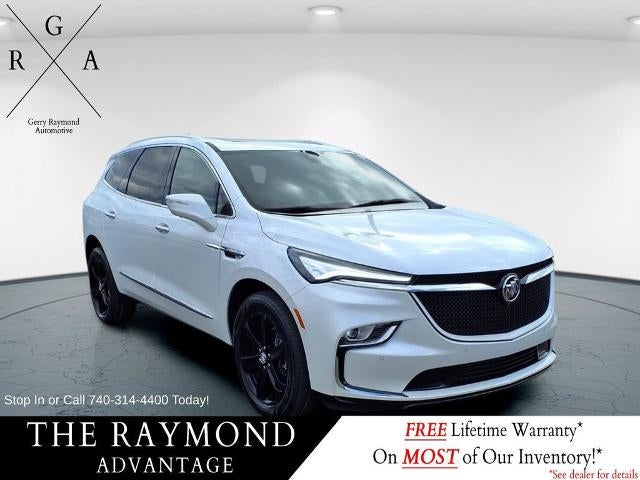 2023 Buick Enclave Essence in White Frost Tricoat — front three-quarter view